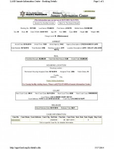 Francis Arrest Log